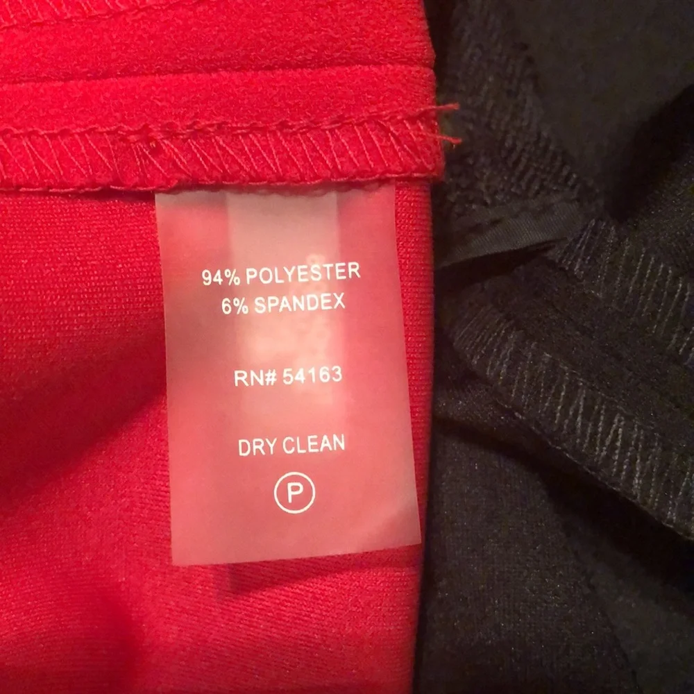 TOMMY HILFIGER DRESS NWT COLOR BLOCK RED AND BLACK SIZE 14 GOLDTONE BACK ZIP - Picture 5 of 6